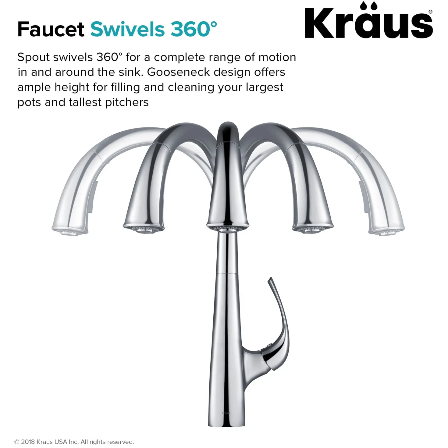 KRAUS Ansel Dual Function Pull-Down Kitchen Faucet in Chrome - Discontinued