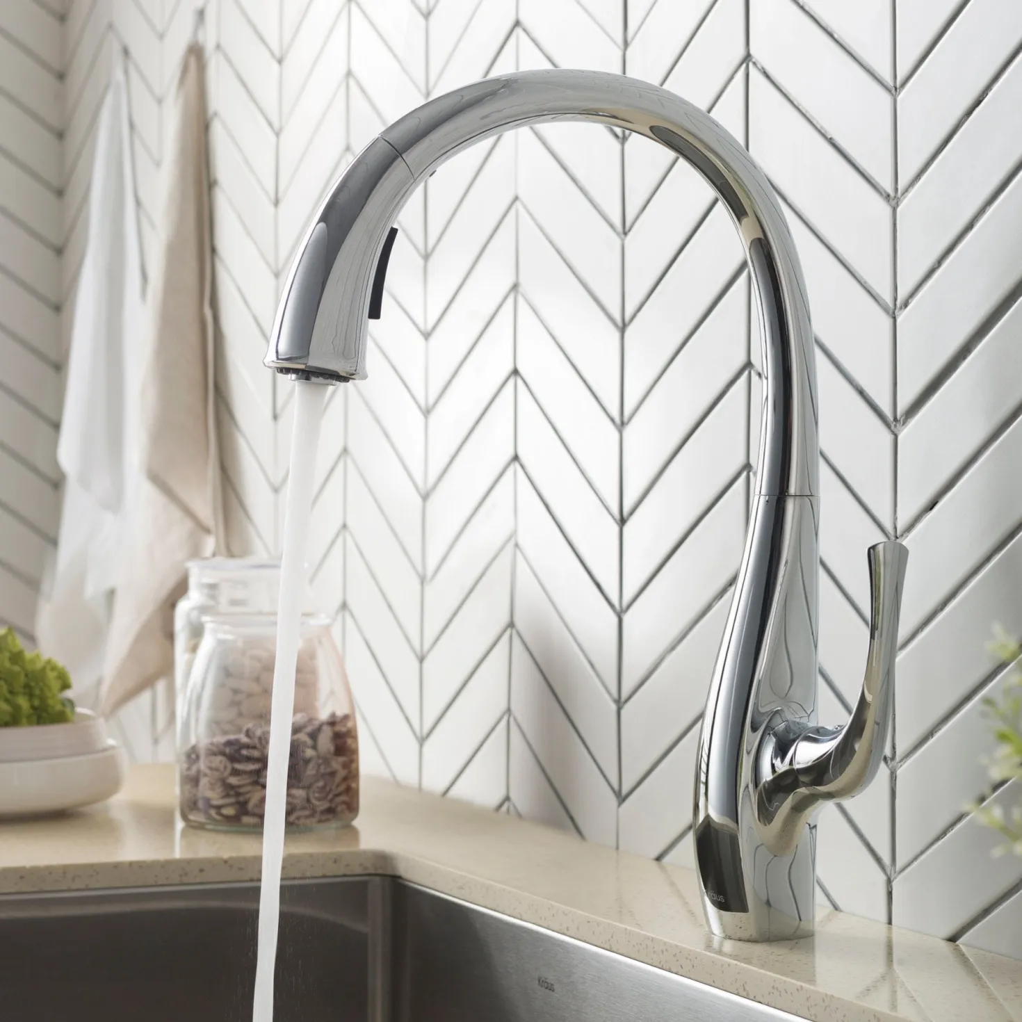 KRAUS Ansel Dual Function Pull-Down Kitchen Faucet in Chrome - Discontinued