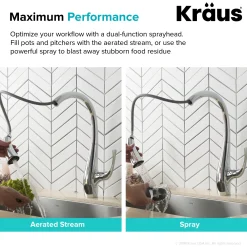 KRAUS Ansel Dual Function Pull-Down Kitchen Faucet in Chrome - Discontinued