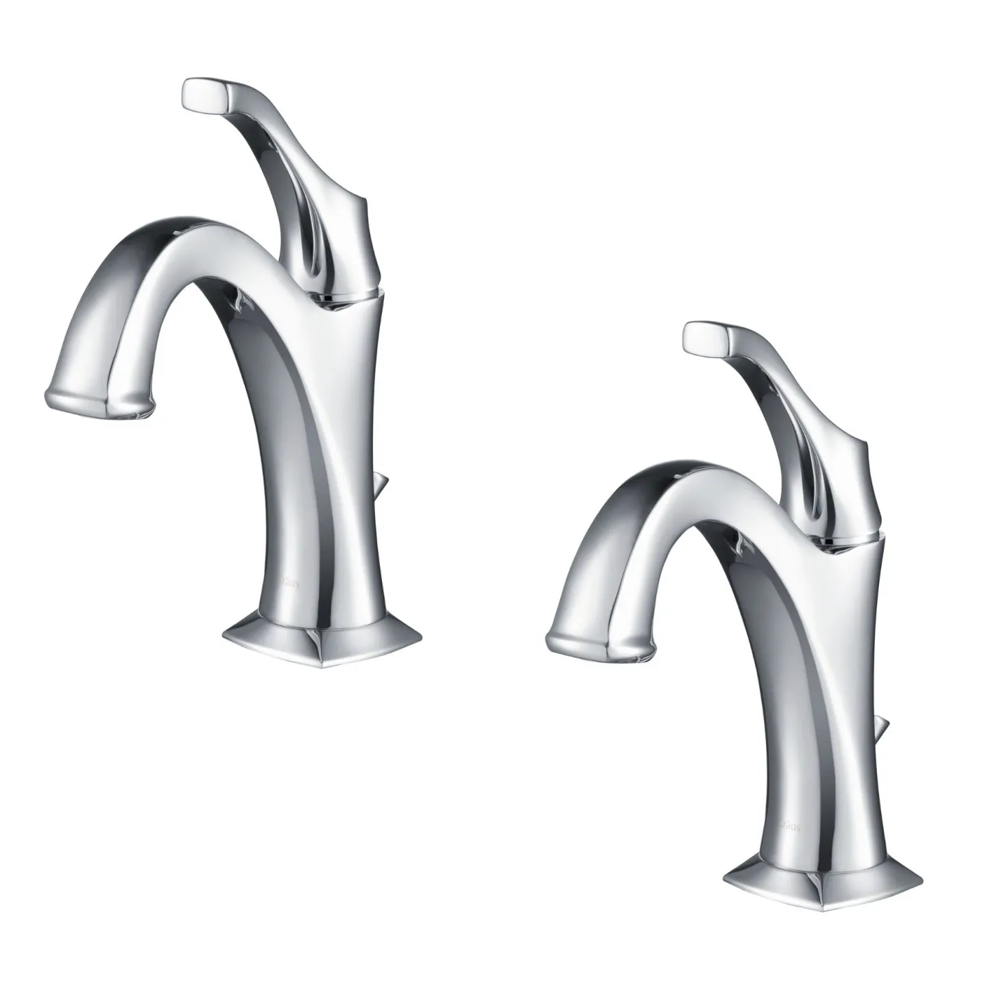 KRAUS Arlo Single Handle Bathroom Faucet with Lift Rod Drain and Deck Plate in Chrome