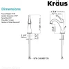 KRAUS Arlo Single Handle Bathroom Faucet with Lift Rod Drain and Deck Plate in Matte Black
