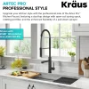 KRAUS Artec Pro Commercial Style Single Handle Kitchen Faucet with Pot Filler in Matte Black