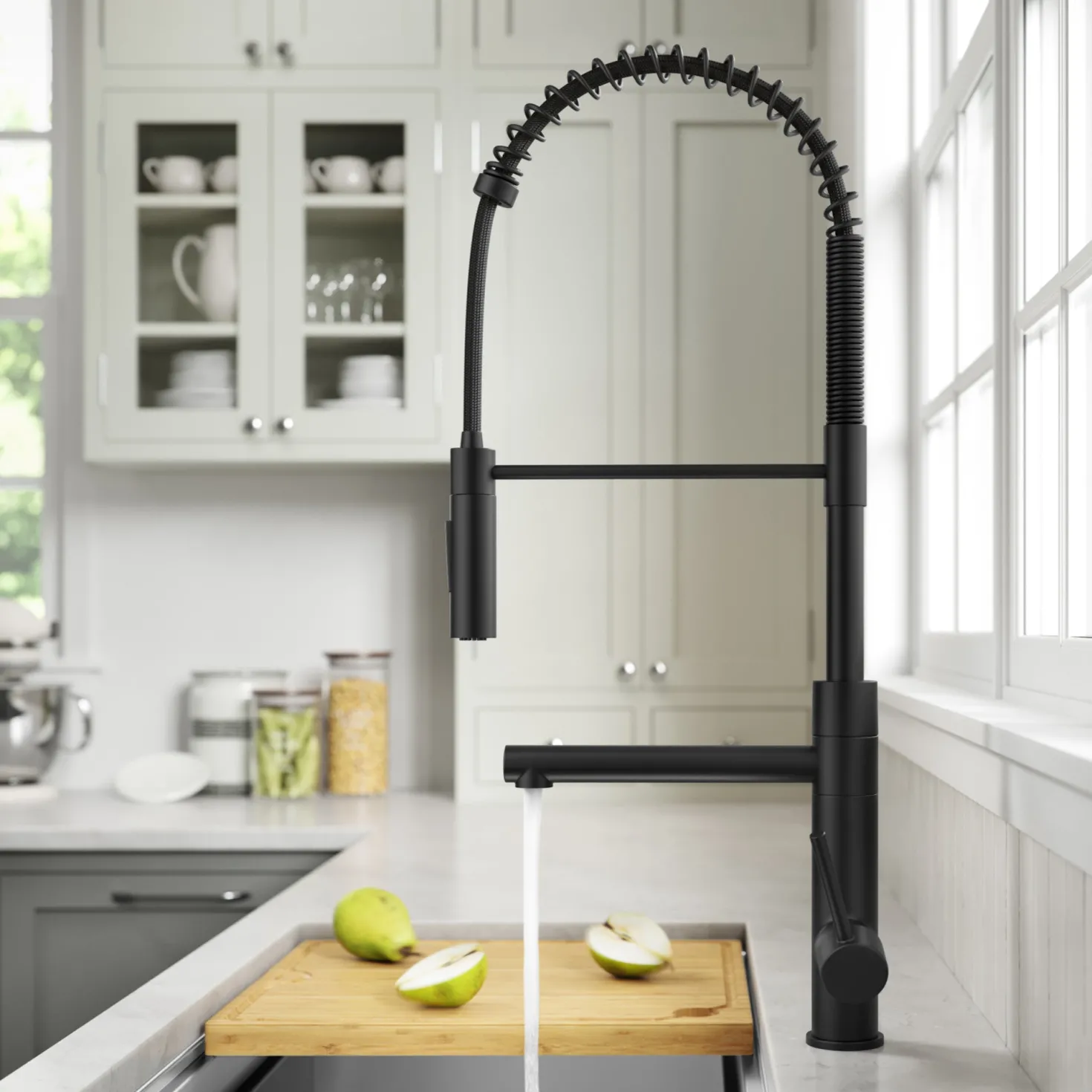 KRAUS Artec Pro Commercial Style Single Handle Kitchen Faucet with Pot Filler in Matte Black