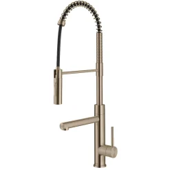 KRAUS Artec Pro Commercial Style Single Handle Kitchen Faucet with Pot Filler in Spot Free Antique Champagne Bronze