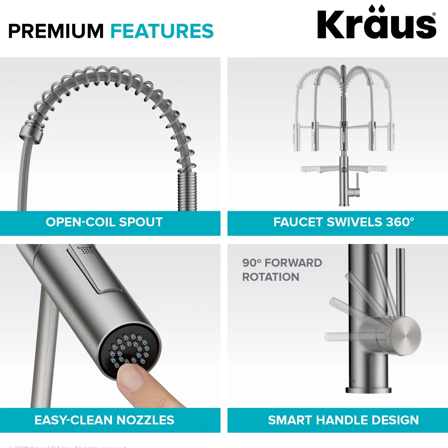 KRAUS Artec Pro Commercial Style Single Handle Kitchen Faucet with Pot Filler in Brushed Brass