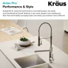 KRAUS Artec Pro 2-Function Commercial Style Pre-Rinse Kitchen Faucet in Black Stainless/Brushed Gold