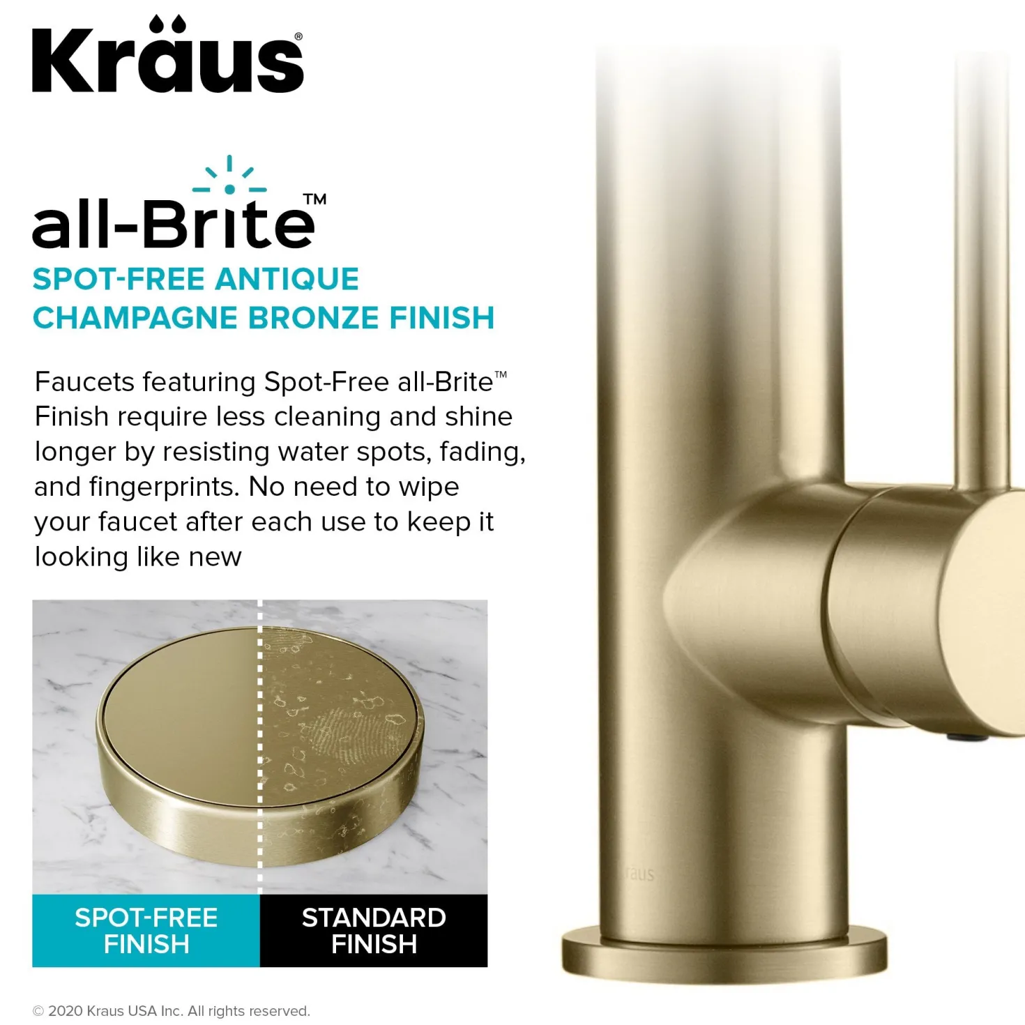 KRAUS Artec Pro 2-Function Commercial Style Pre-Rinse Kitchen Faucet in Spot Free Antique Champagne Bronze