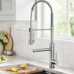 KRAUS Artec Pro 2-Function Single Handle Pull Down Kitchen Faucet in Spot-Free Stainless Steel
