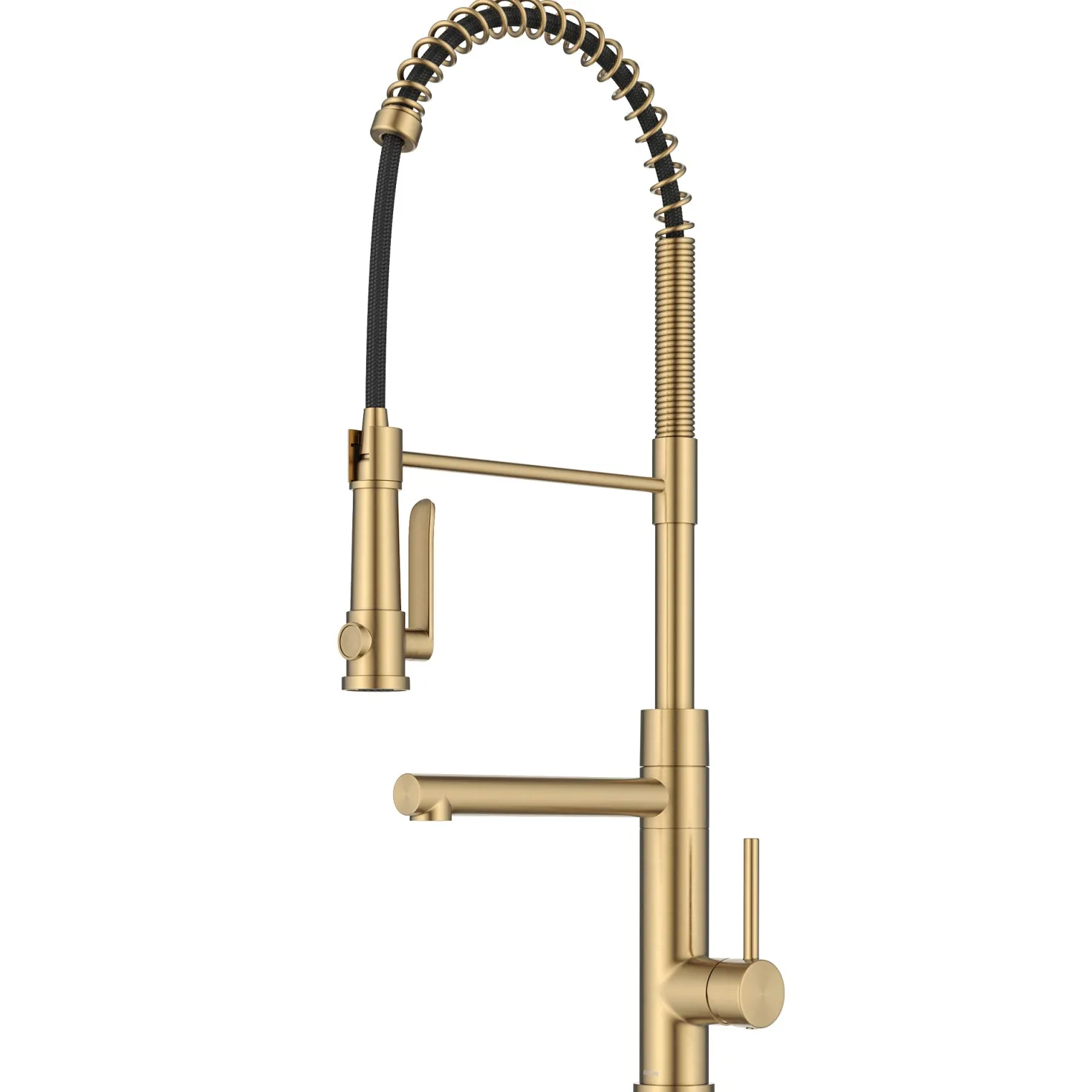 KRAUS Artec Pro 2-Function Single Handle Pull Down Kitchen Faucet in Brushed Brass