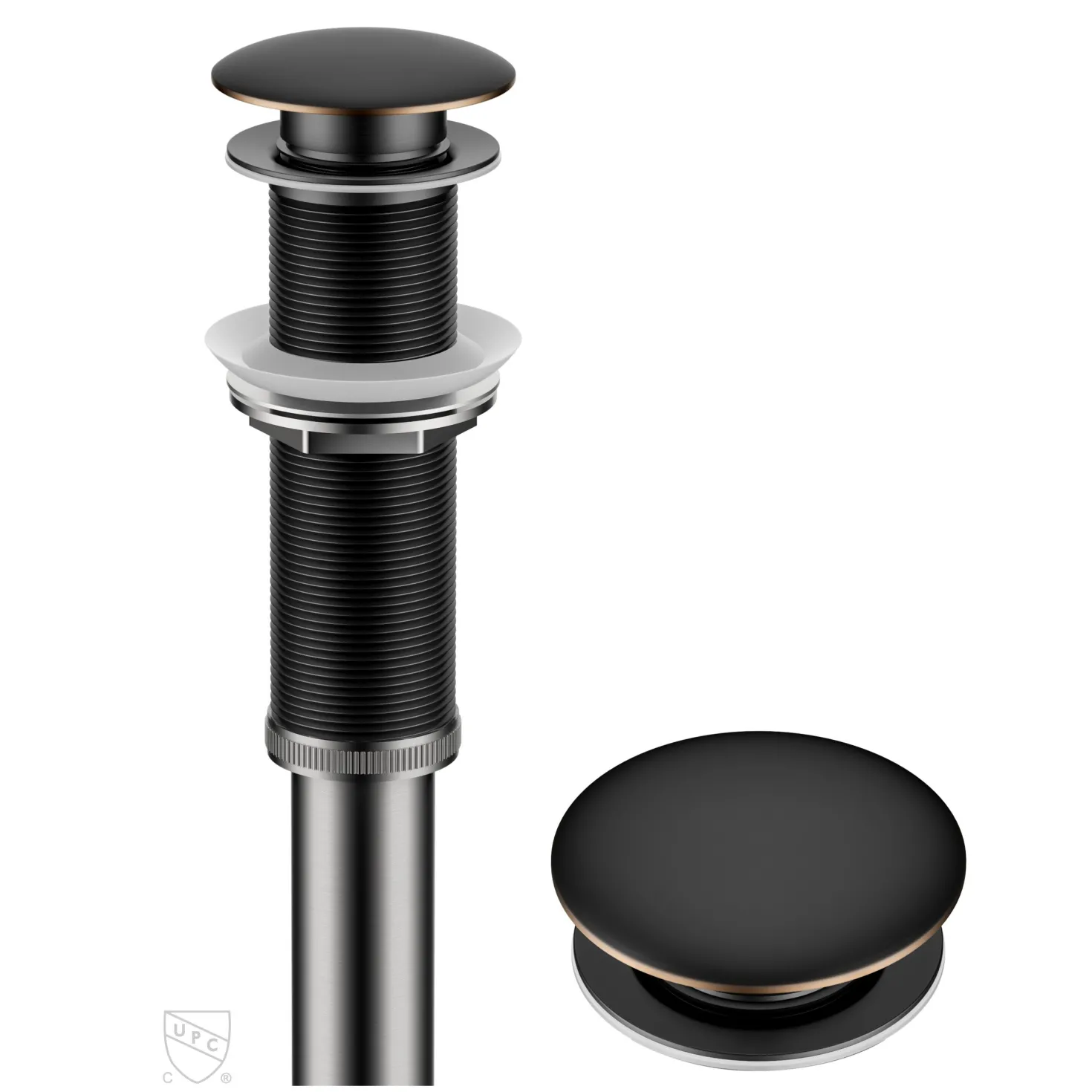 KRAUS Bathroom Sink Pop-Up Drain with Extended Thread