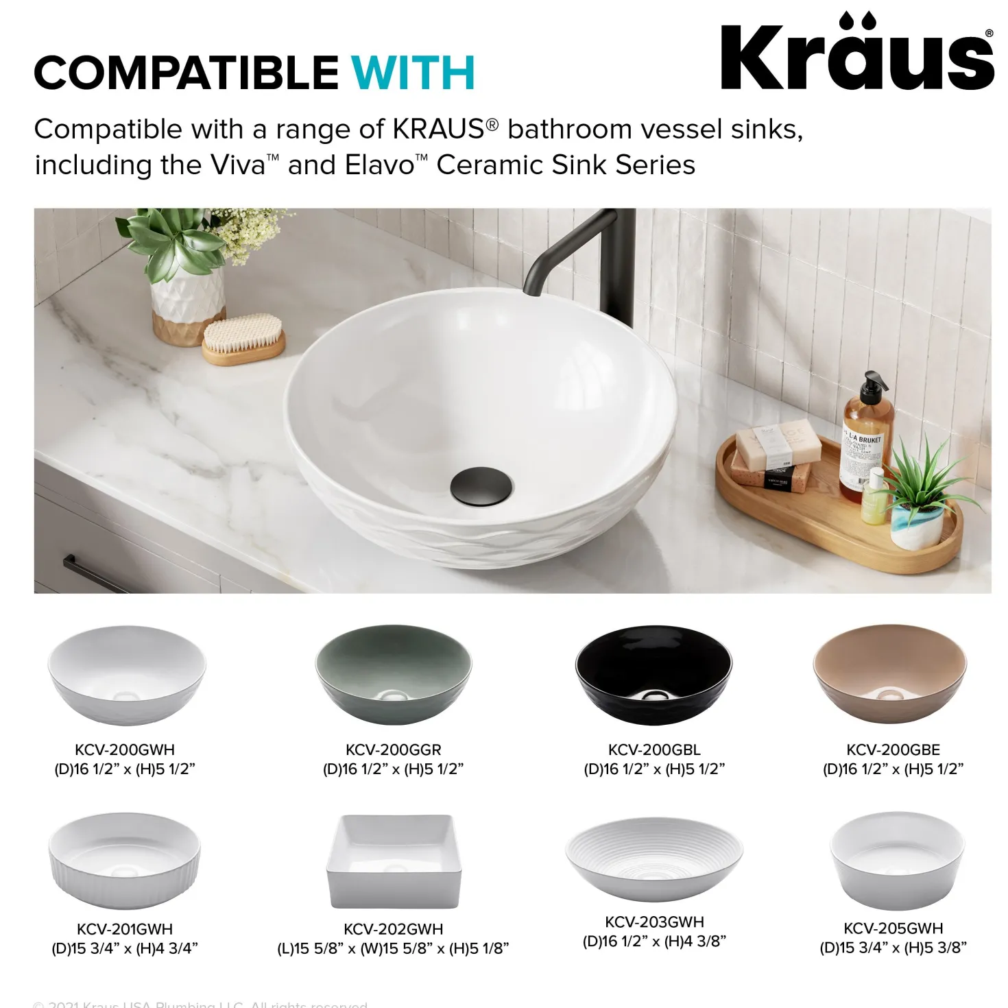KRAUS Bathroom Sink Pop-Up Drain with Extended Thread