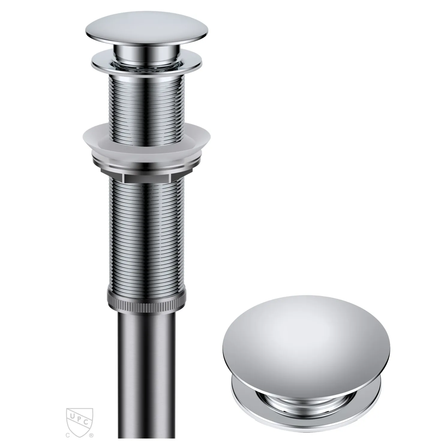 KRAUS Bathroom Sink Pop-Up Drain with Extended Thread
