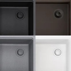 KRAUS Bellucci Workstation 33" Undermount Granite Composite Kitchen Sink in Metallic Black with Accessories