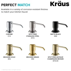 KRAUS Boden Kitchen Soap and Lotion Dispenser in Brushed Brass