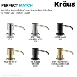 KRAUS Boden Kitchen Soap & Lotion Dispenser in Spot Free Antique Champagne Bronze
