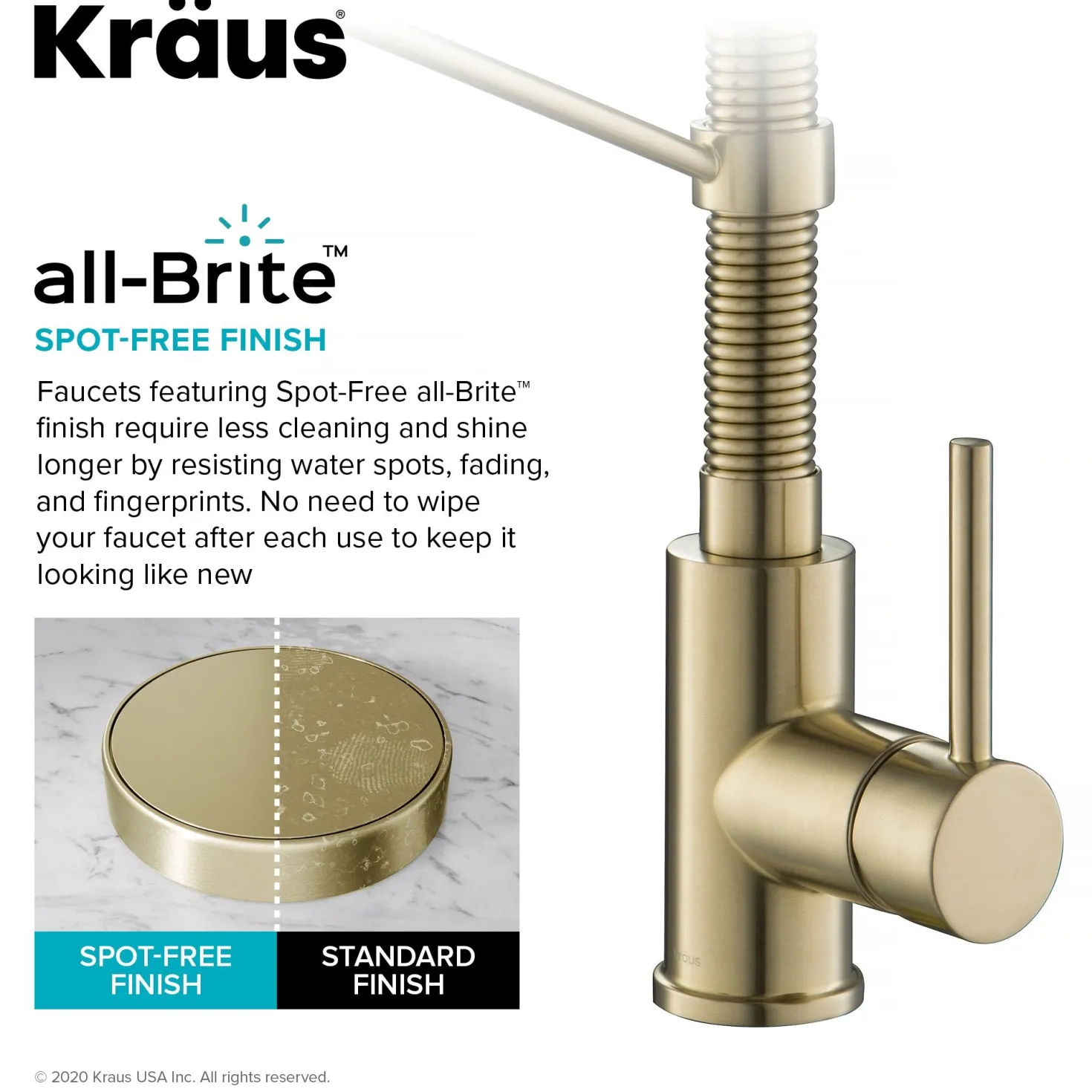 KRAUS Bolden Commercial Style Pull-Down Kitchen Faucet and Purita Water Filter Faucet Combo in Spot Free Antique Champagne Bronze