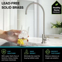 KRAUS Bolden Commercial Style Pull-Down Kitchen Faucet and Purita Water Filter Faucet Combo in Spot Free Stainless Steel