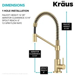 KRAUS Bolden Drinking Water Filter Faucet in Brushed Brass