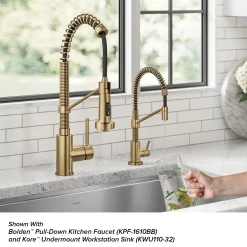 KRAUS Bolden Drinking Water Filter Faucet in Brushed Brass