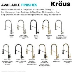 KRAUS Bolden 18-Inch Commercial Kitchen Faucet with Pull-Down Sprayhead in Chrome