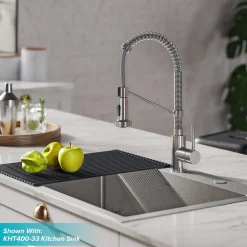 KRAUS Bolden 18-Inch Commercial Kitchen Faucet with Pull-Down Sprayhead in Chrome