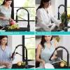 KRAUS Bolden 18-Inch Commercial Kitchen Faucet with Pull-Down Sprayhead in Matte Black