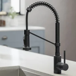 KRAUS Bolden 18-Inch Commercial Kitchen Faucet with Pull-Down Sprayhead in Matte Black