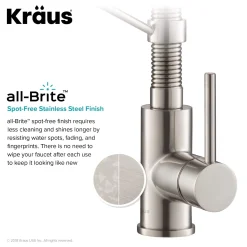 KRAUS Bolden 18-Inch Commercial Kitchen Faucet with Pull-Down Sprayhead in Spot Free Stainless