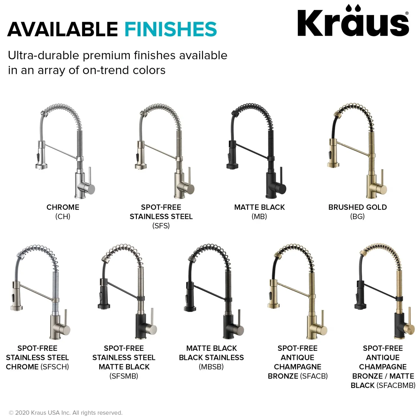 KRAUS Bolden 18-Inch Commercial Kitchen Faucet with Pull-Down Sprayhead in Spot Free Antique Champagne Bronze/Matte Black