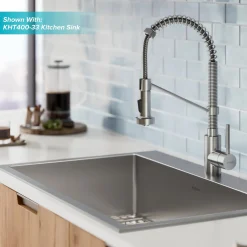 KRAUS Bolden 18-Inch Commercial Kitchen Faucet with Pull-Down Sprayhead in Stainless Steel