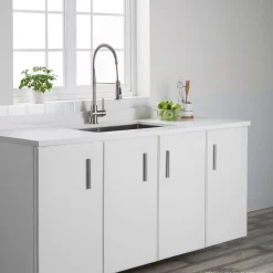 KRAUS Britt Commercial Style Kitchen Faucet in All-Brite Spot Free Stainless Steel