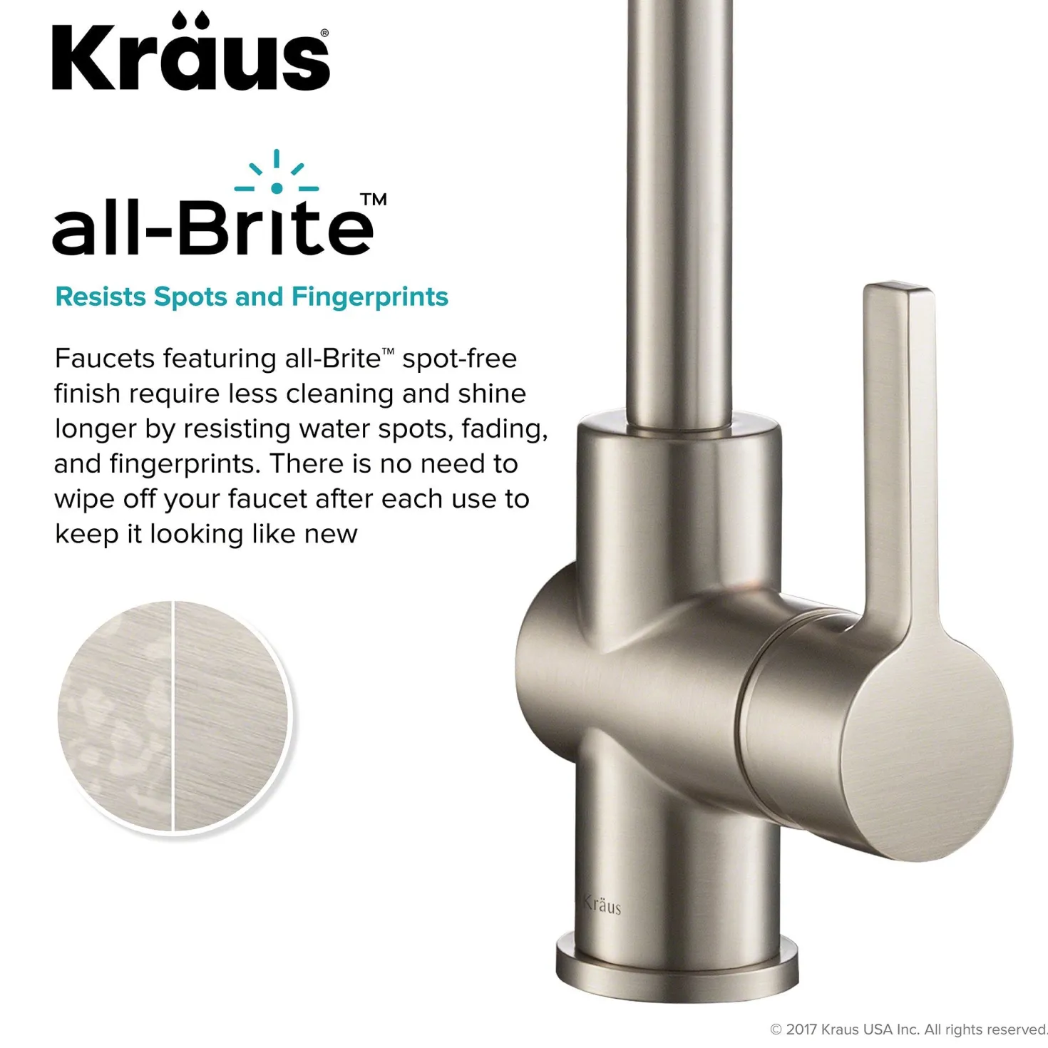 KRAUS Britt Commercial Style Kitchen Faucet in All-Brite Spot Free Stainless Steel