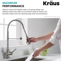 KRAUS Britt Commercial Style Kitchen Faucet in Brushed Gold