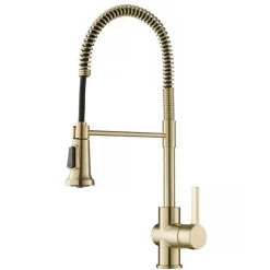 KRAUS Britt Commercial Style Kitchen Faucet in Spot Free Antique Champagne Bronze