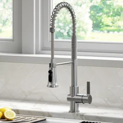 KRAUS Britt Commercial Style Kitchen Faucet with Integrated Water Filter Spout in Spot Free Stainless Steel