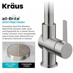 KRAUS Britt Commercial Style Kitchen Faucet with Integrated Water Filter Spout in Spot Free Stainless Steel