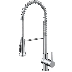 KRAUS Britt Commercial Style Kitchen Faucet with Integrated Water Filter Spout in Chrome