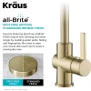 KRAUS Britt Single Handle Commercial Kitchen Faucet with Deck Plate and Soap Dispenser in Spot Free Antique Champagne Bronze