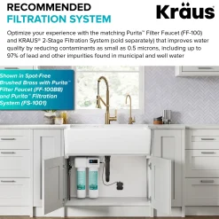 KRAUS Britt Single Handle Pull Down Kitchen Faucet in Matte Black