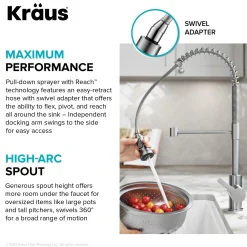 KRAUS Britt Touchless Pull-Down Single Handle Faucet in Matte Black