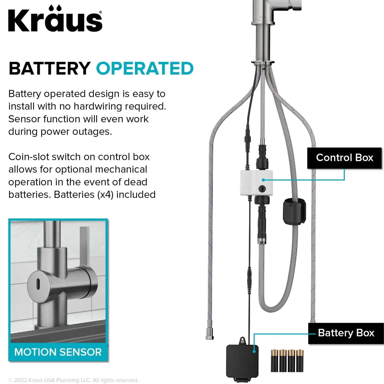 KRAUS Britt Touchless Pull-Down Single Handle Faucet in Matte Black
