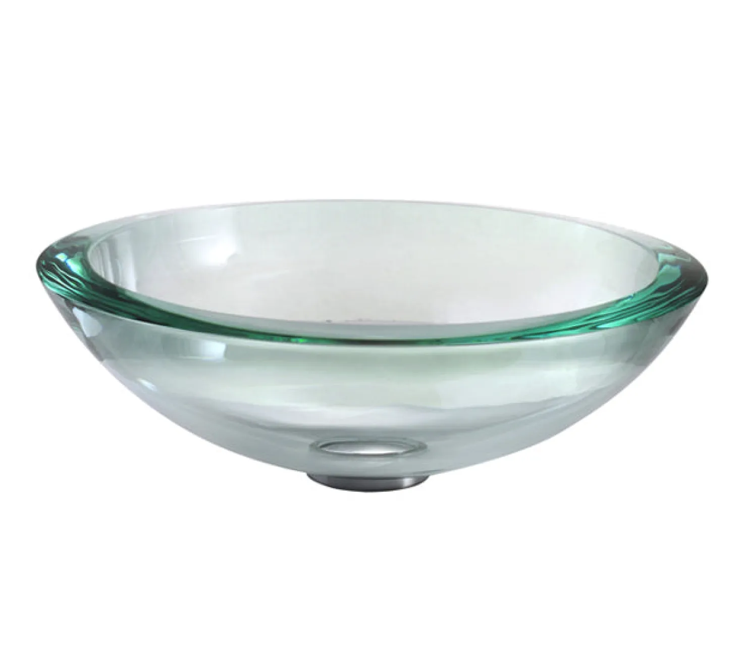 KRAUS Clear 34mm edge Glass Vessel Bathroom Sink with PU-MR