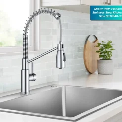 KRAUS Coda Commercial StyleSingle Handle Pull Down Kitchen Faucet in Chrome