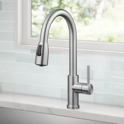 KRAUS Coda Single Handle Pull Down Kitchen Faucet in Spot-Free Stainless Steel