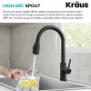 KRAUS Coda Single Handle Pull Down Kitchen Faucet in Matte Black