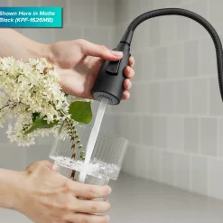 KRAUS Coda Single Handle Pull Down Kitchen Faucet in Matte Black