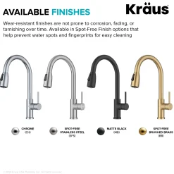 KRAUS Coda Single Handle Pull Down Kitchen Faucet in Matte Black