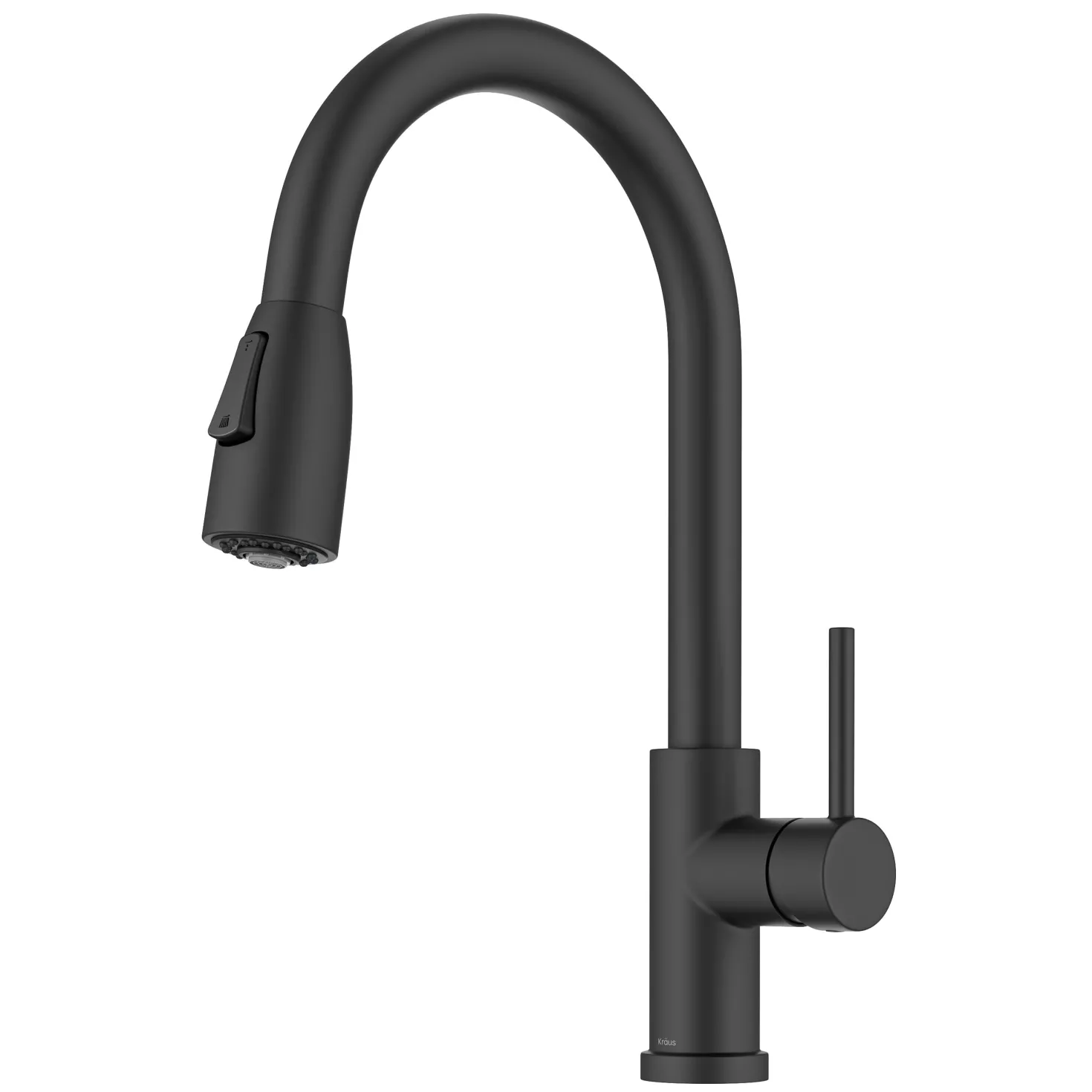 KRAUS Coda Single Handle Pull Down Kitchen Faucet in Matte Black