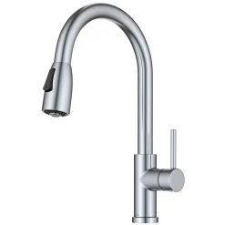 KRAUS Coda Single Handle Pull Down Kitchen Faucet in Chrome