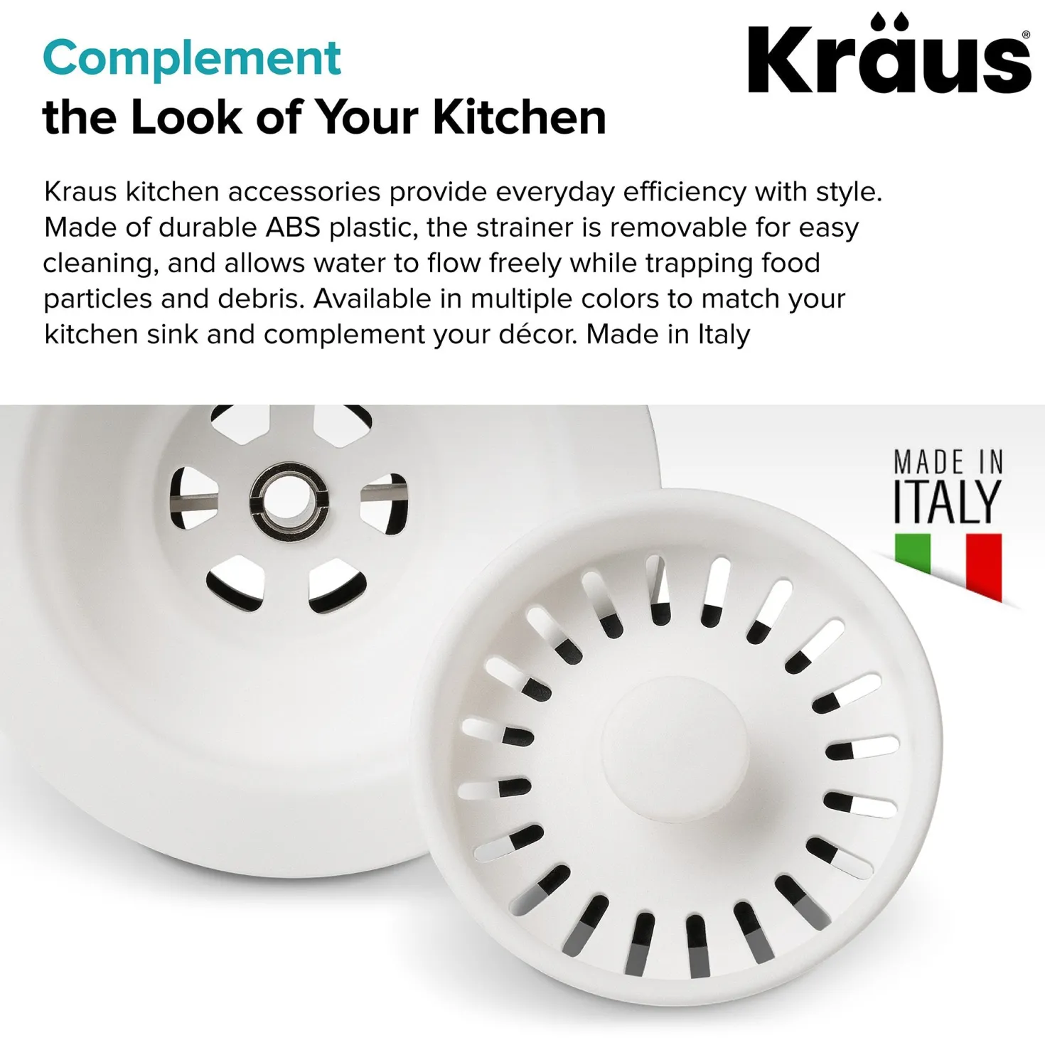 KRAUS Color Matched Kitchen Sink Strainer